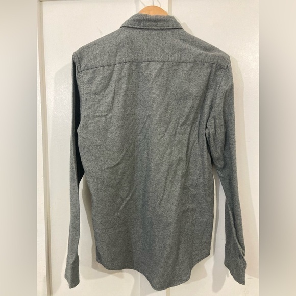 Nwt American Eagle Small button down shirt long sleeve 100% cotton gray - Picture 7 of 11
